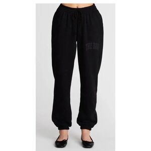 The Bar Varsity‎ Sweatpants Joggers Black Size Small